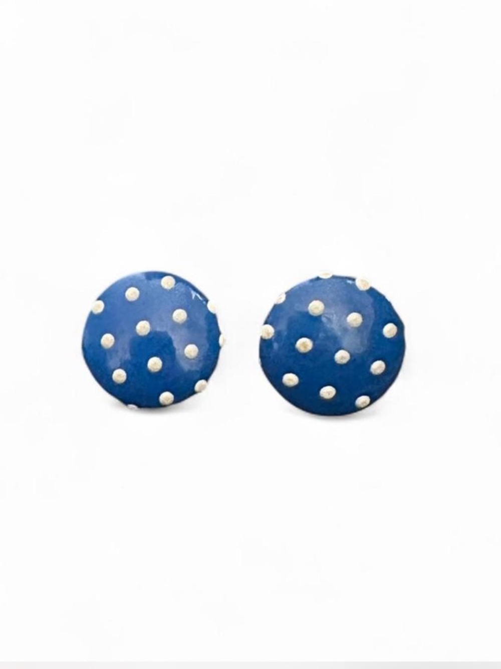 Vintage Retro Style Blue Stud Earrings